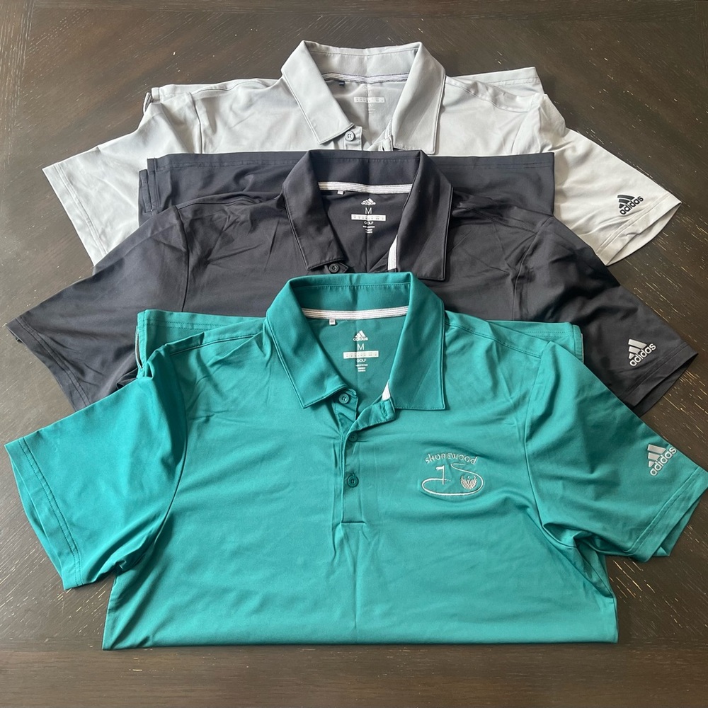 Adidas Men's Polo Shirt - Green, Black, Gray